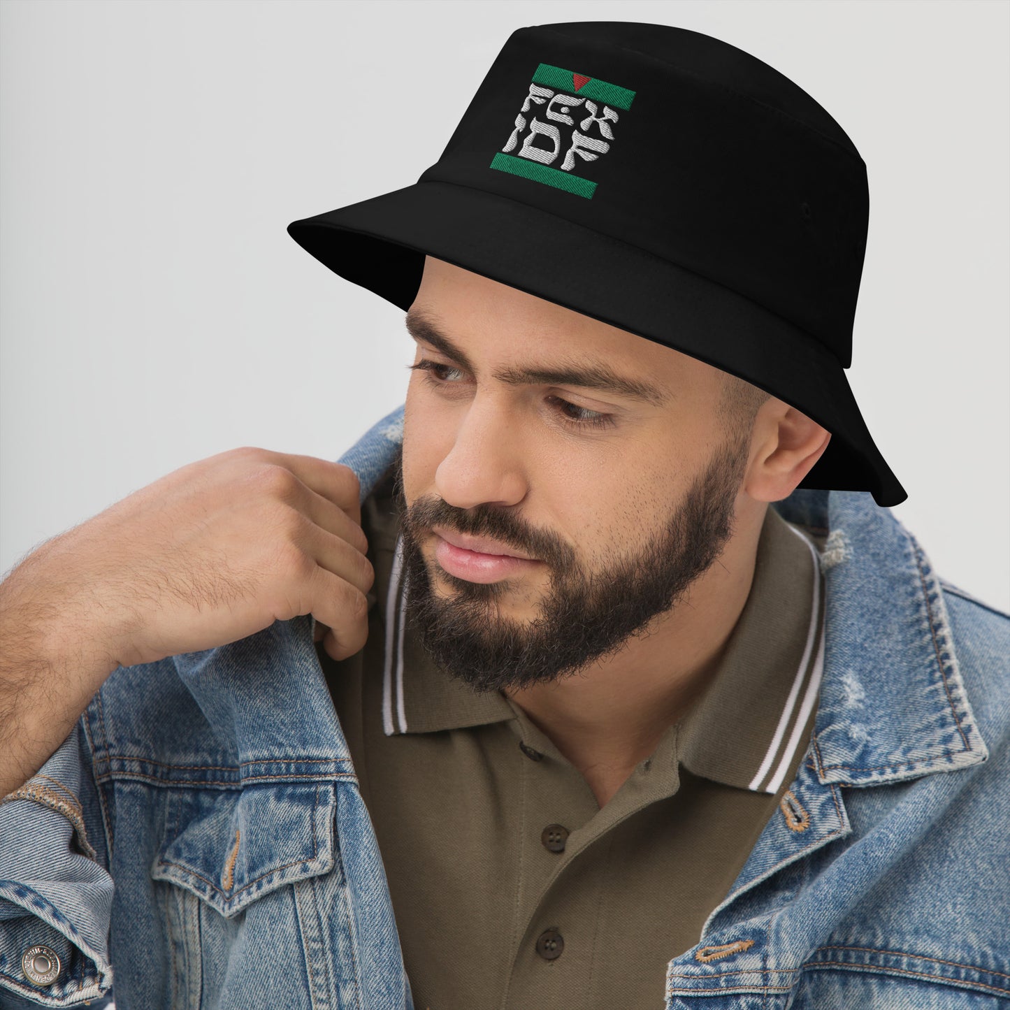 FCK IDF Embroidered Bucket Hat (Black or Navy)