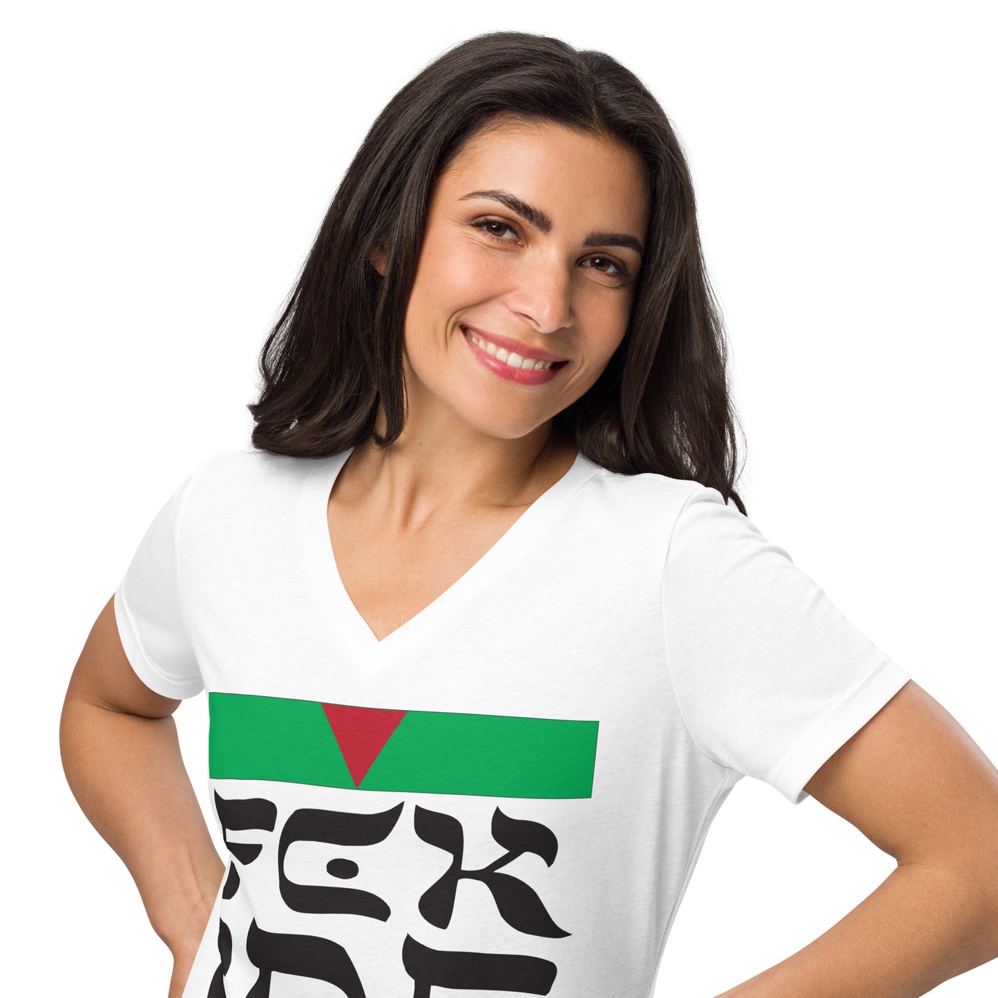 FCK IDF Women's V-Neck T-Shirt - White