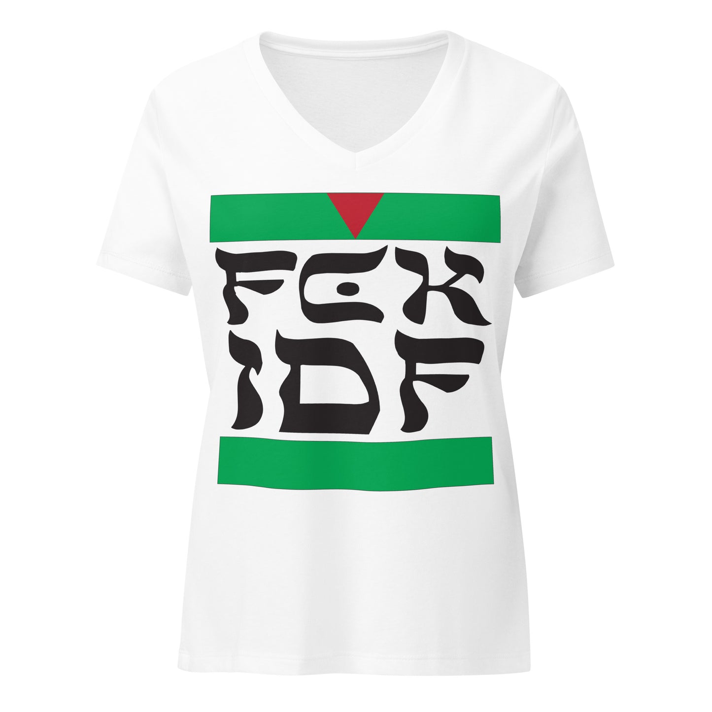 FCK IDF Women's V-Neck T-Shirt - White